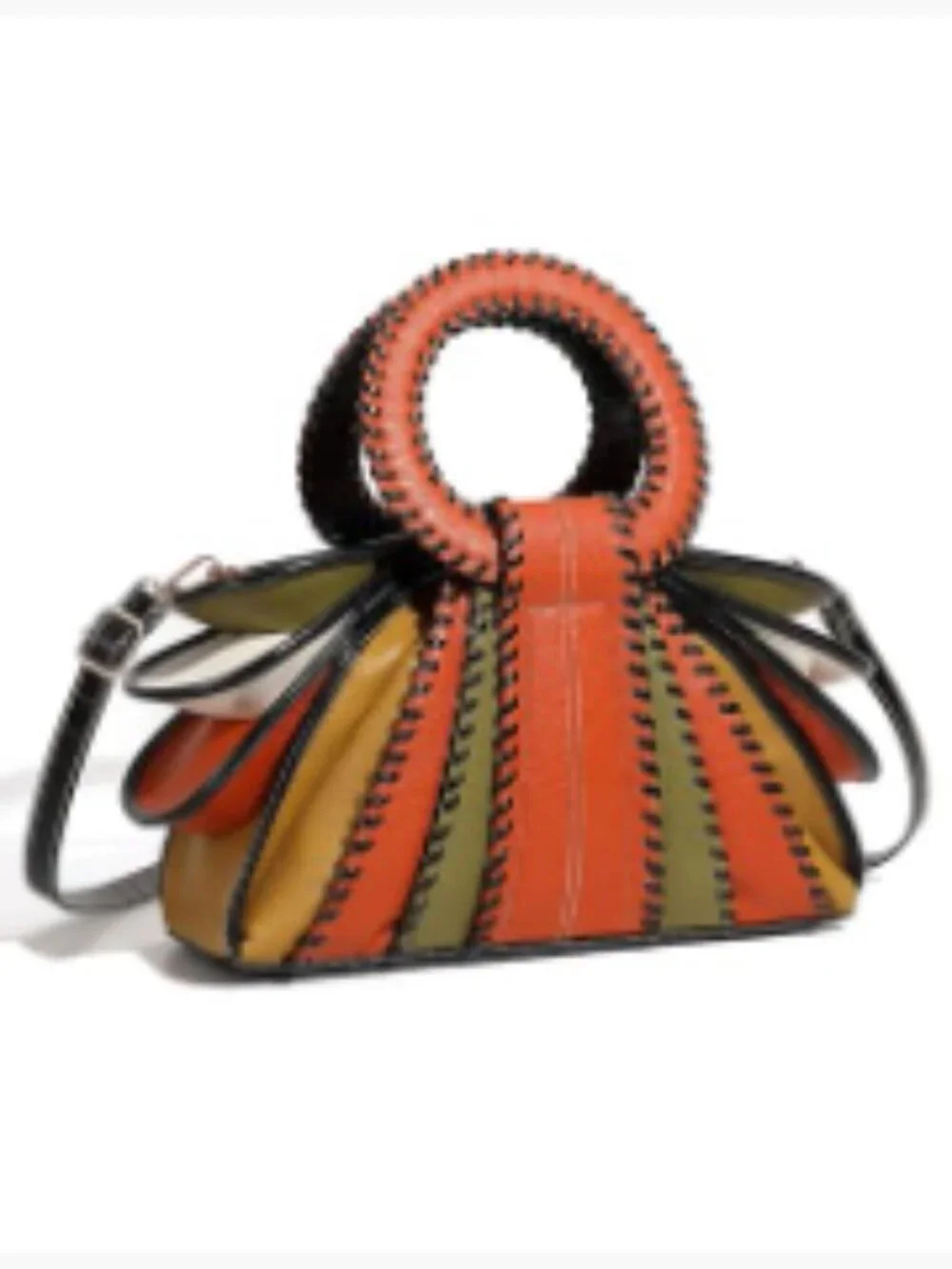 Multicolor Designer Satchel Faux Leather Shoulder Bag